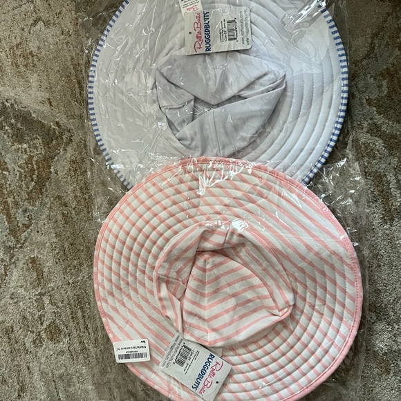Rufflebutts NWT lot of 2 sunhats 12m-2t one is reversible 🩷🩷☀️☀️ - Picture 3 of 3